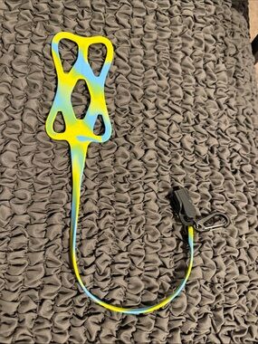 Universal Yellow & Blue Silicone Phone Holster Strap with Clip